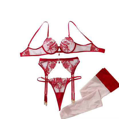 Red Gem 5-Piece Lingerie Set