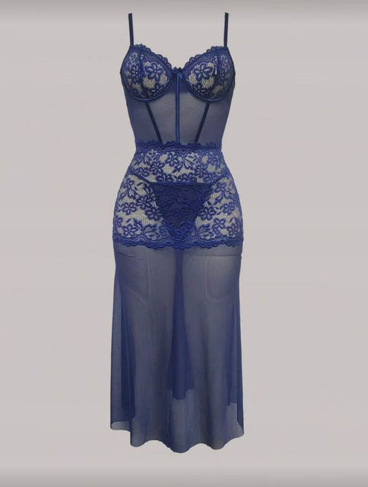 Blueberry Dream Lingerie Dress
